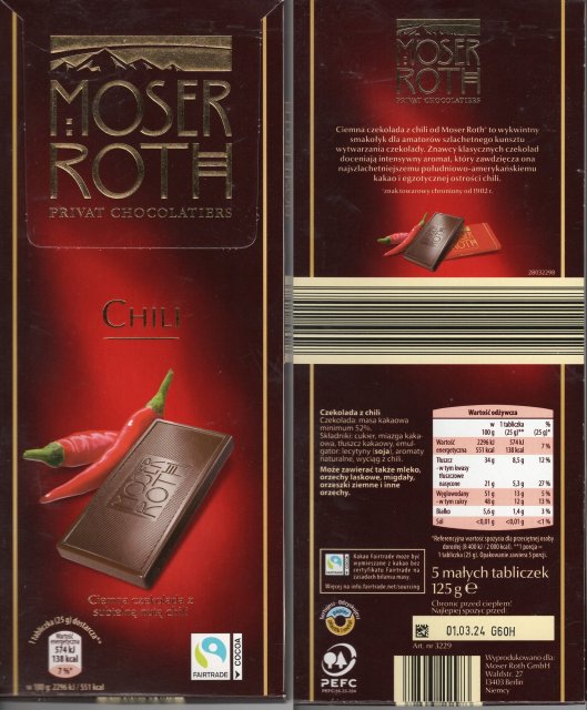 Moser Roth duze pion 9 chili 138kcal fairtrade