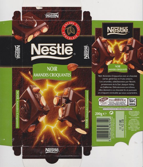 Nestle z 1 encore plus chocolate noir amandes croquantes