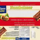 Nussbeisser duze Alpen Gold czekolada mleczna z calymi orzechami 570kcal GDA