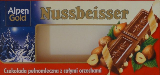 Nussbeisser srednie Alpen Gold kwadrat czekolada pelnomleczna z calymi orzechami zima_cr