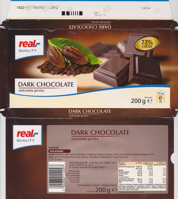 Real srednie dark chocolate