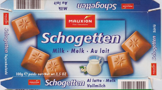 Schogetten Mauxion male 1 Milk Melk Au lait