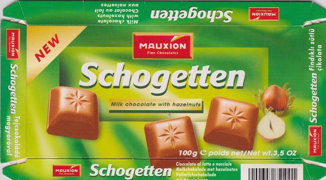 Schogetten Mauxion male 2 Milk chocolate with hazelnuts New