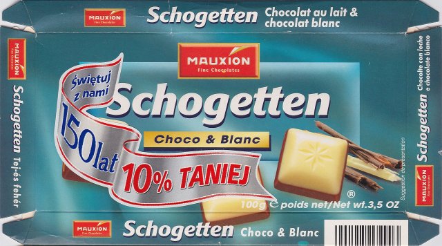 Schogetten Mauxion male 3 Choco & Blanc Swietuj z nami 150 lat