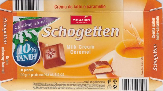 Schogetten Mauxion male 4 Milk Cream Caramel Slodkiej zimy