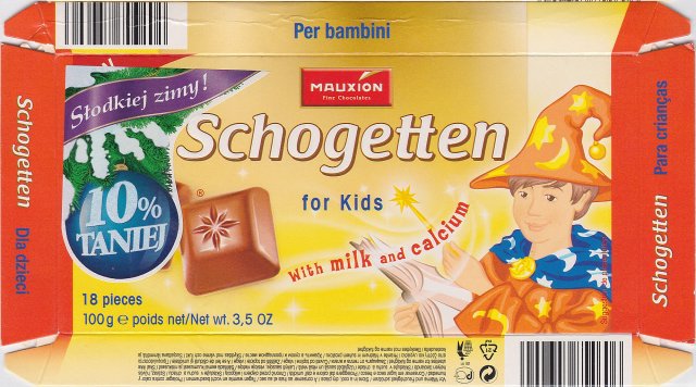 Schogetten Mauxion male 4 for Kids Slodkiej zimy