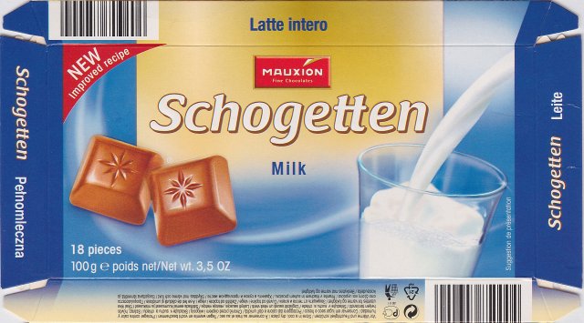 Schogetten Mauxion male 5 Milk New improved recipe