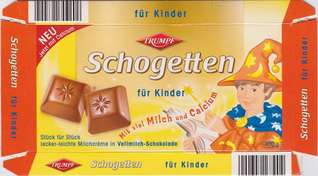 Schogetten Trumpf male 14 fur Kinder Neu Jetzt mit Calcium