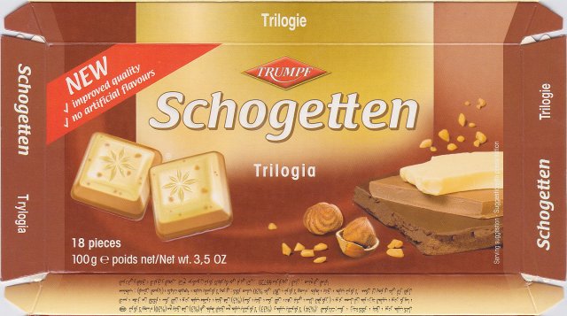 Schogetten Trumpf male 15 Trilogia New improved quality no artificial flavours