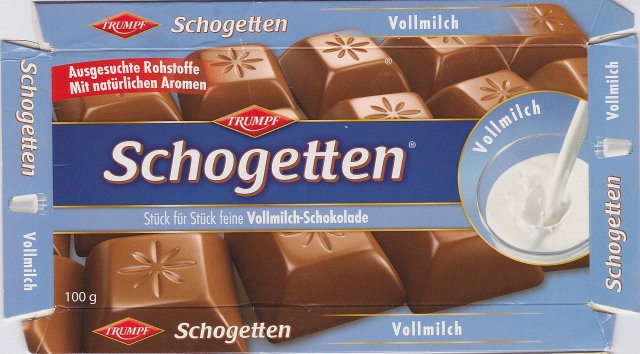 Schogetten Trumpf male 24 Vollmilch Ausgesuchte Rohstoffe Mit naturlichen Aromen