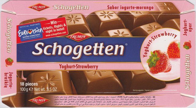 Schogetten Trumpf male 25 Yoghurt-Strawberry Eurovision