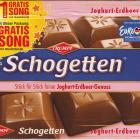 Schogetten Trumpf male 26 Joghurt-Erdbeer 1 gratis song Eurovision