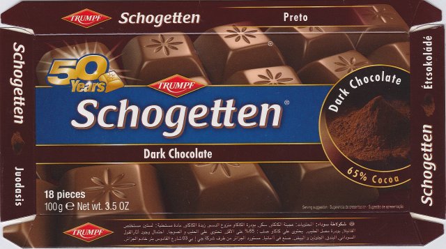 Schogetten Trumpf male 27 Dark Chocolate 50 years