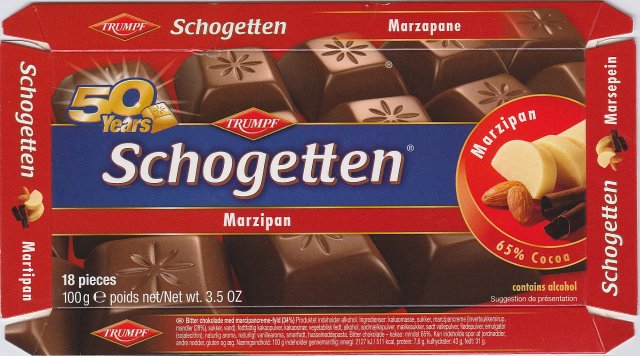 Schogetten Trumpf male 27 Marzipan 50 years