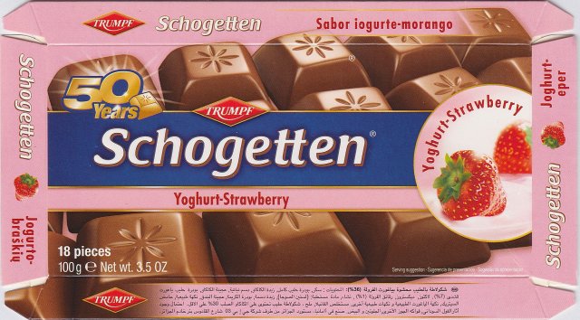 Schogetten Trumpf male 27 Yoghurt-Strawberry 50 years