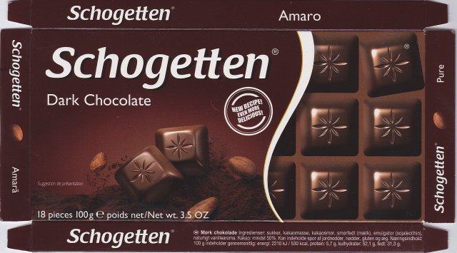 Schogetten Trumpf male 29 Dark Chocolate new recipe even more delicious