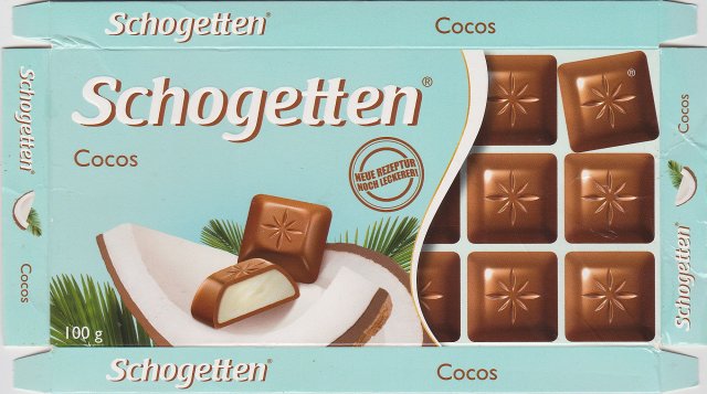 Schogetten Trumpf male 30 Cocos neue Rezeptur noch leckerer