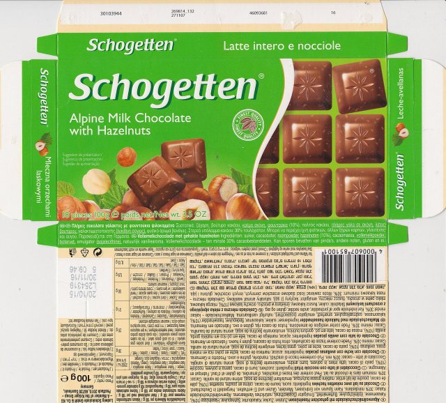 Schogetten Trumpf male 36 Alpine Milk Chocolate with Hazelnuts Finest Quality 3