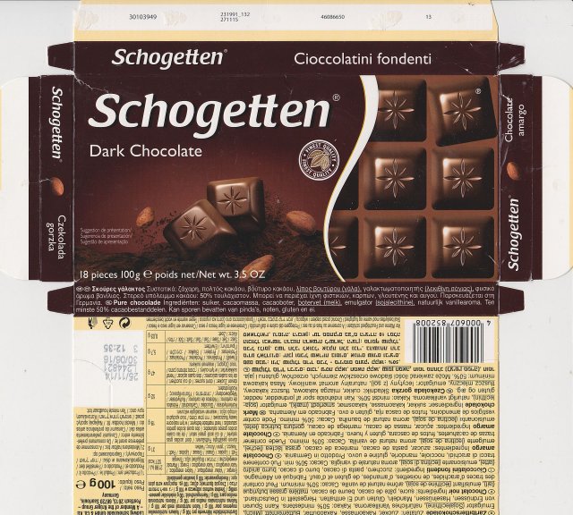 Schogetten Trumpf male 36 Dark Chocolate Finest Quality 3