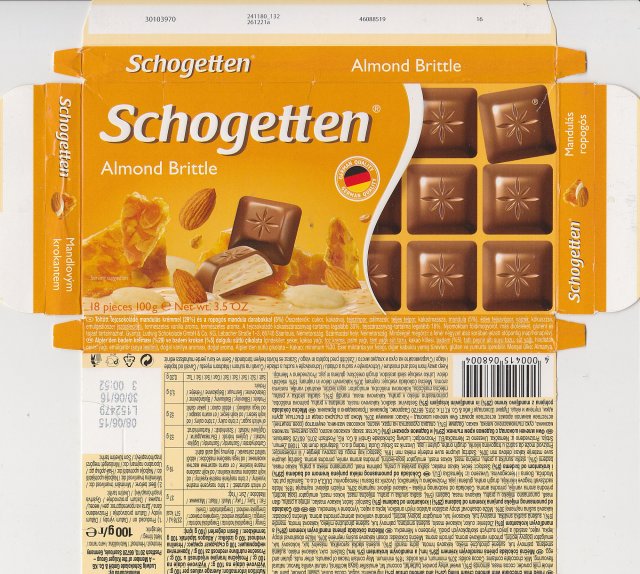 Schogetten Trumpf male 37 Almond Brittle German Quality 1