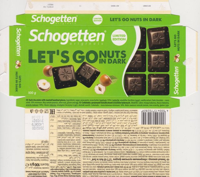 Schogetten Trumpf male 48 lets go nuts in dark limited edition