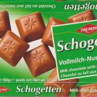 Schogetten Trumpf male 8 Vollmilch-Nuss Milk chocolate with hazelnuts Chocolat au lait aux noisettes