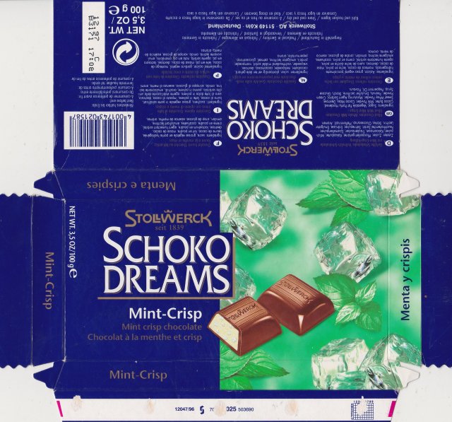 Stollwerck poziom Schoko Dreams Mint Crisp