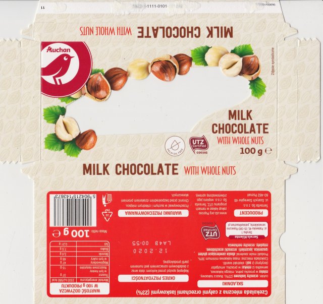 Terravita male poziom 12 auchan milk chocolate