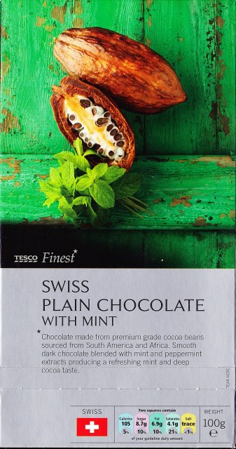 Tesco 1 Swiss plain chocolate with mint_cr