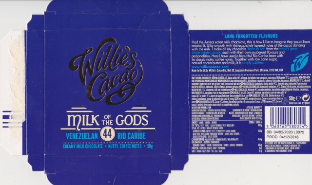Willies milk of the gods venezuelan 44 rio caribe