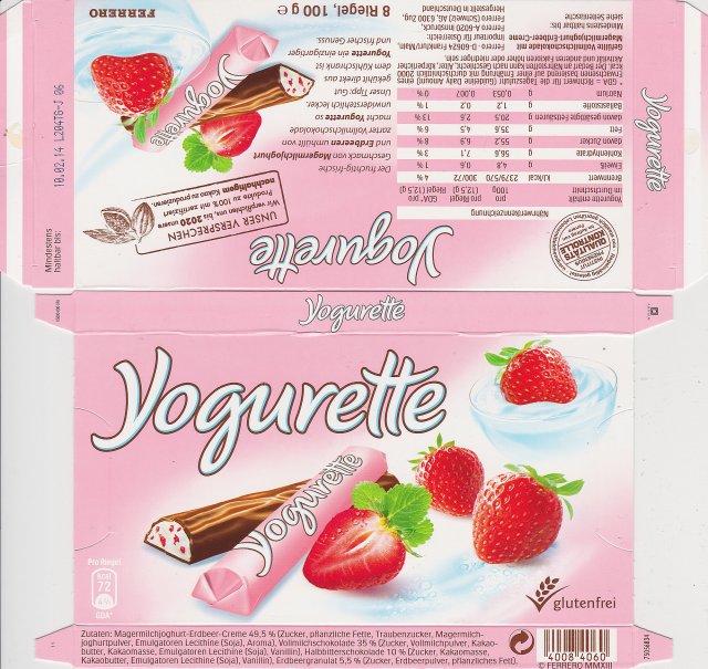 yogurette 4 72kcal glutenfrei