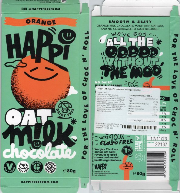 Happi orange oat milk