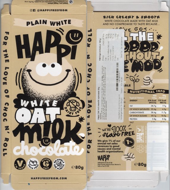 Happi white oat milk