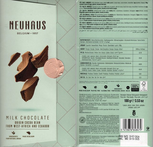 Neuhaus milk chocolate